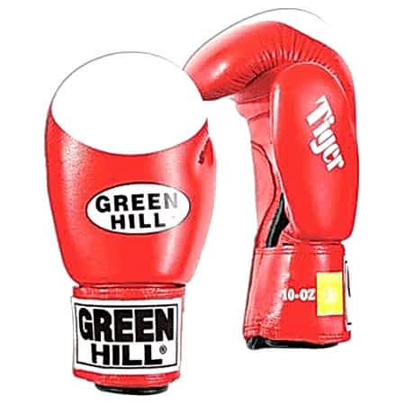 любительские боксерские перчатки green hill tiger